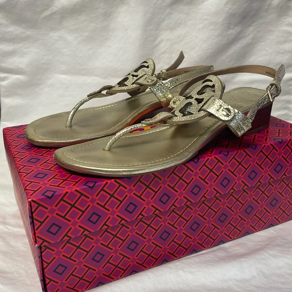 Tory Burch Gold Women's Sandals - Picture 1 of 10